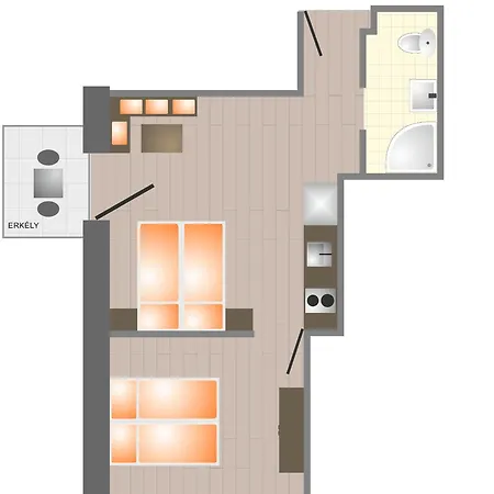 Appartement Centrum Apartmanhaz Balatonboglár